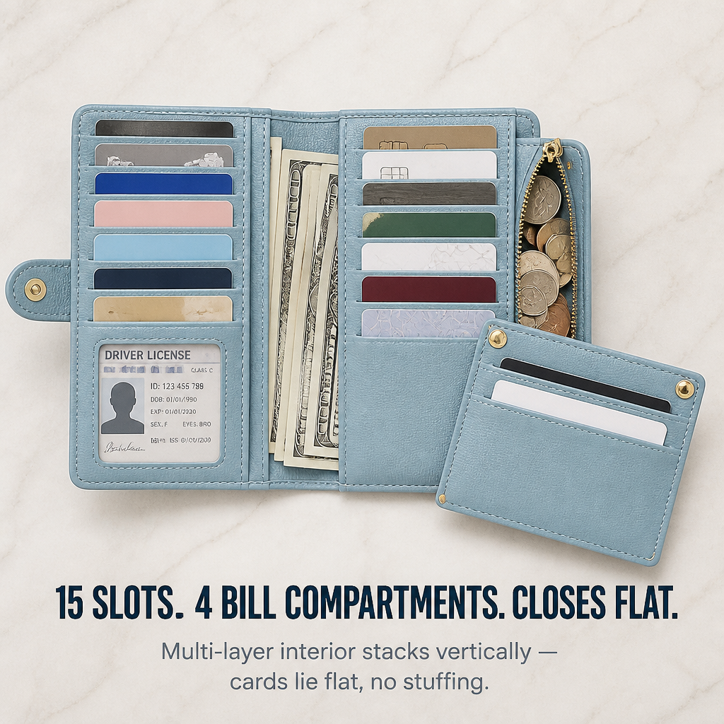 VeroLuxe | Holds 15 Cards Without Adding Bulk to Your Tiniest Bag | elesira