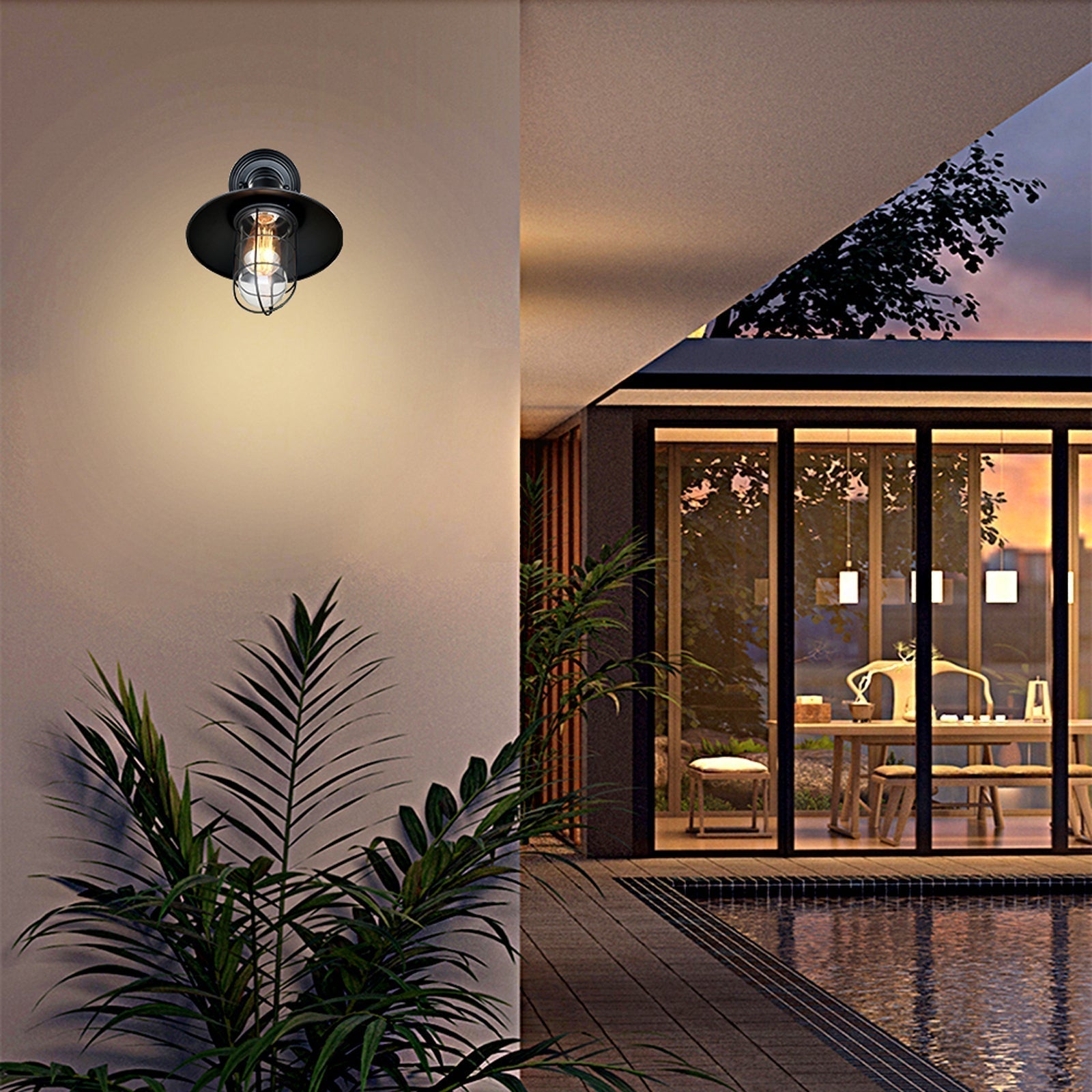 Black Modern Wall Sconce Light | elesira