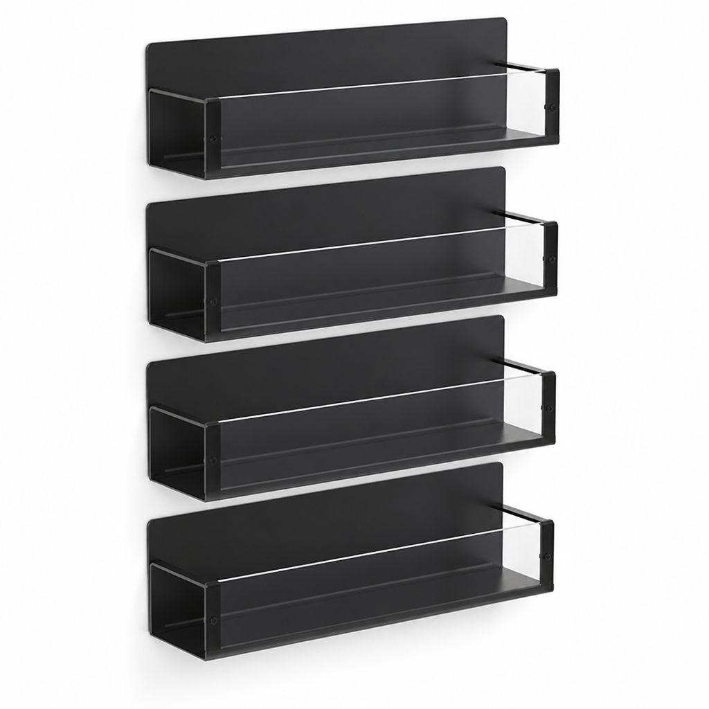 Set de suporturi magnetice pentru condimente, cu finisaj vopsit electrostatic, care economisește spațiu (set de 4) | elesira