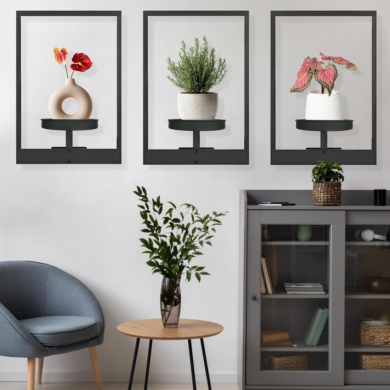 Wall Mounted Plant Holder - Metal Frame - Space-Saving - Plantify | elesira