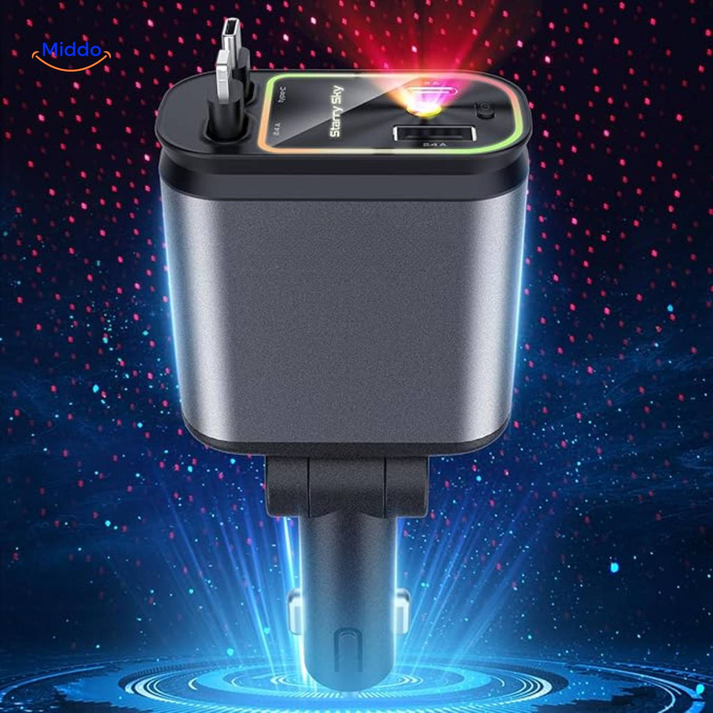 VoltAura | Power Up Four Devices Quickly & Illuminate Your Night Journey Sky | elesira