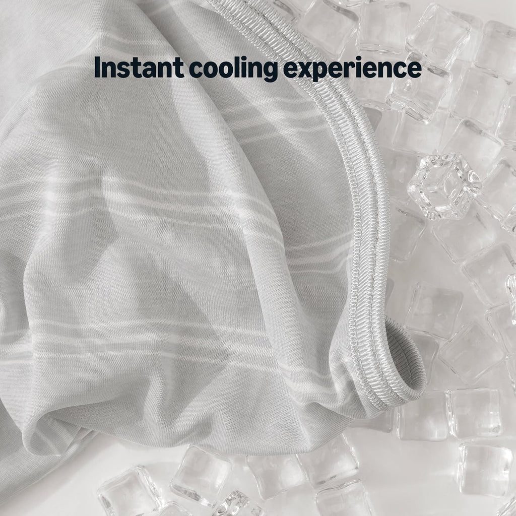 Cozy Comfort Striped Cooling Throw For Hot Sleepers Reversible - Elesira