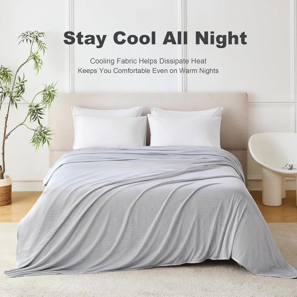 Cozy Comfort Cooling Blanket For Hot Sleepers With Breathable Fabric Light Summer Throw - Elesira