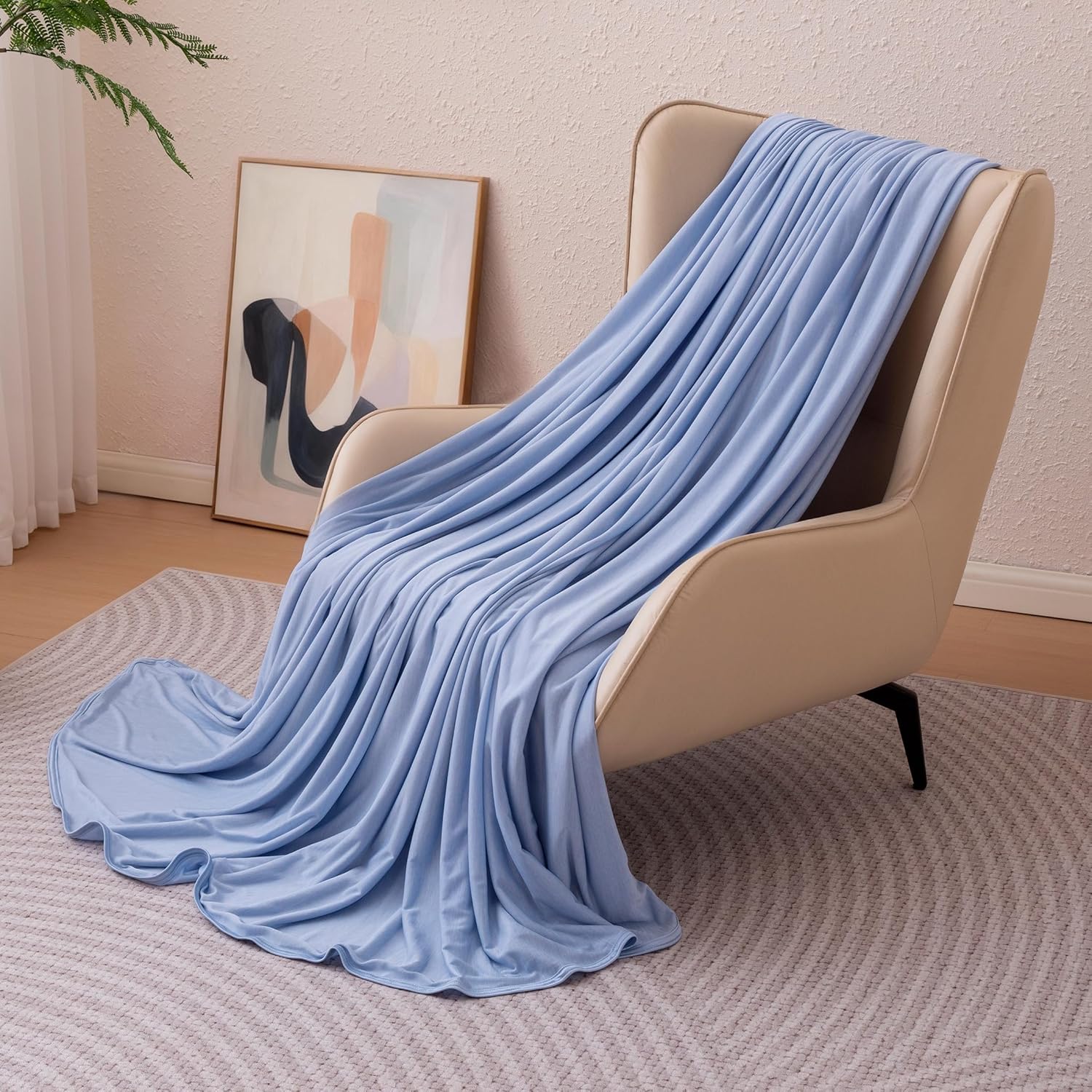 Cooling Comfort Reversible Blanket For Hot Sleepers, Soft Lightweight Throw For Bed And Couch - Elesira