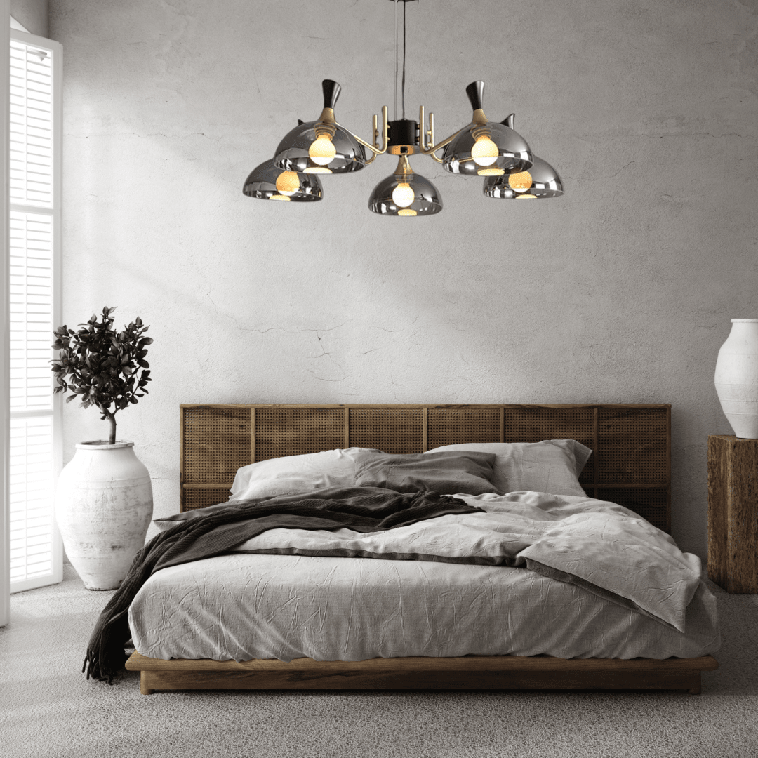 Grosvenor-musta LED-lasikattokruunu | elesira