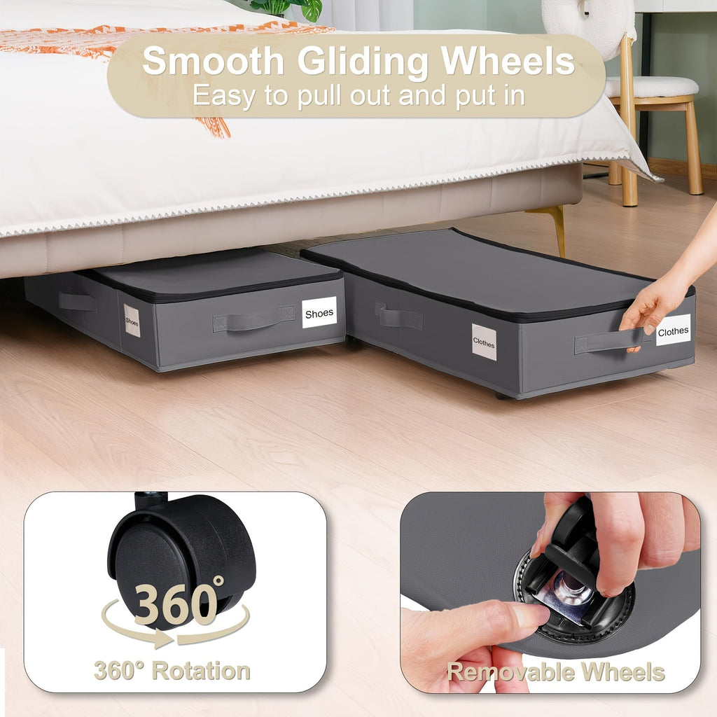 SmartSpace Under-Bed Organizer – Mobile Storage Solution | elesira