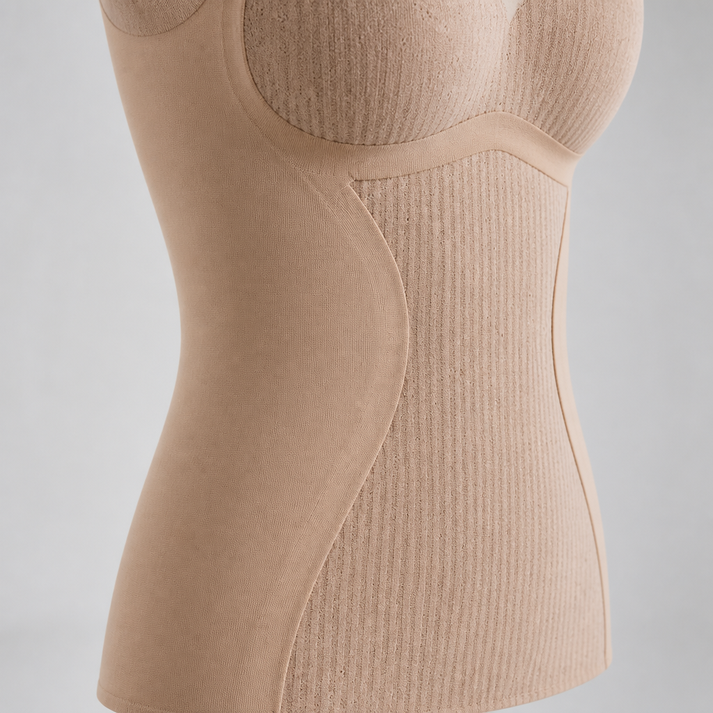 VeloFlex – Termisk, sømløs modellerende camisole med integreret blonde-bh | elesira