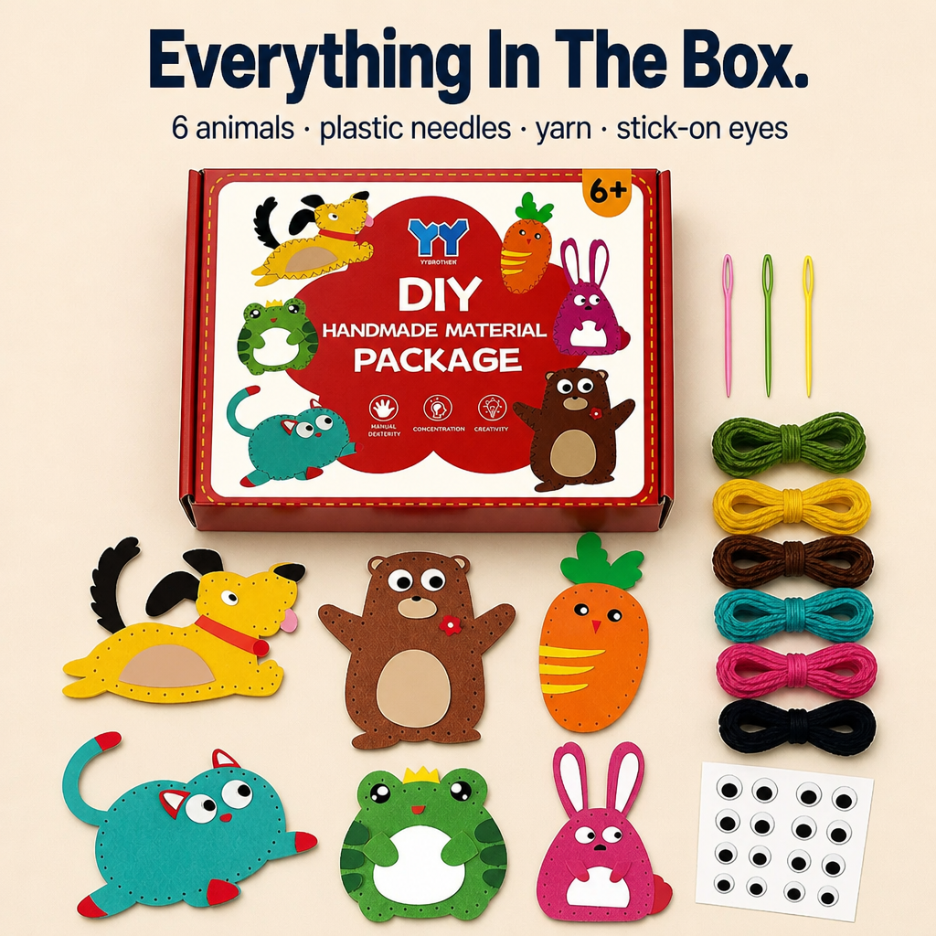 WhizKidz StitchCraft | Înlocuiește conflictele provocate de ecrane cu o concentrare calmă, implicată și practică, care durează | elesira