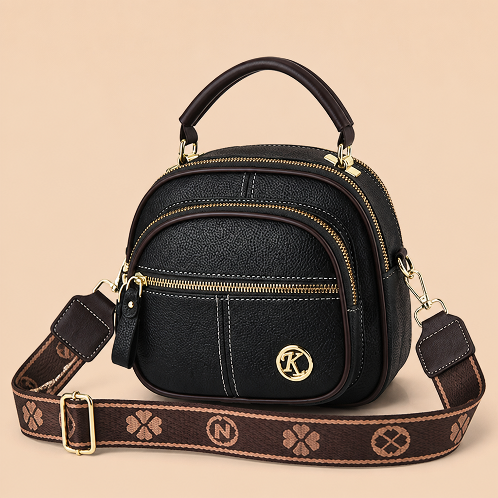 VieraBelle – Borsa compatta a tracolla con tracolla dall'elegante motivo audace | elesira