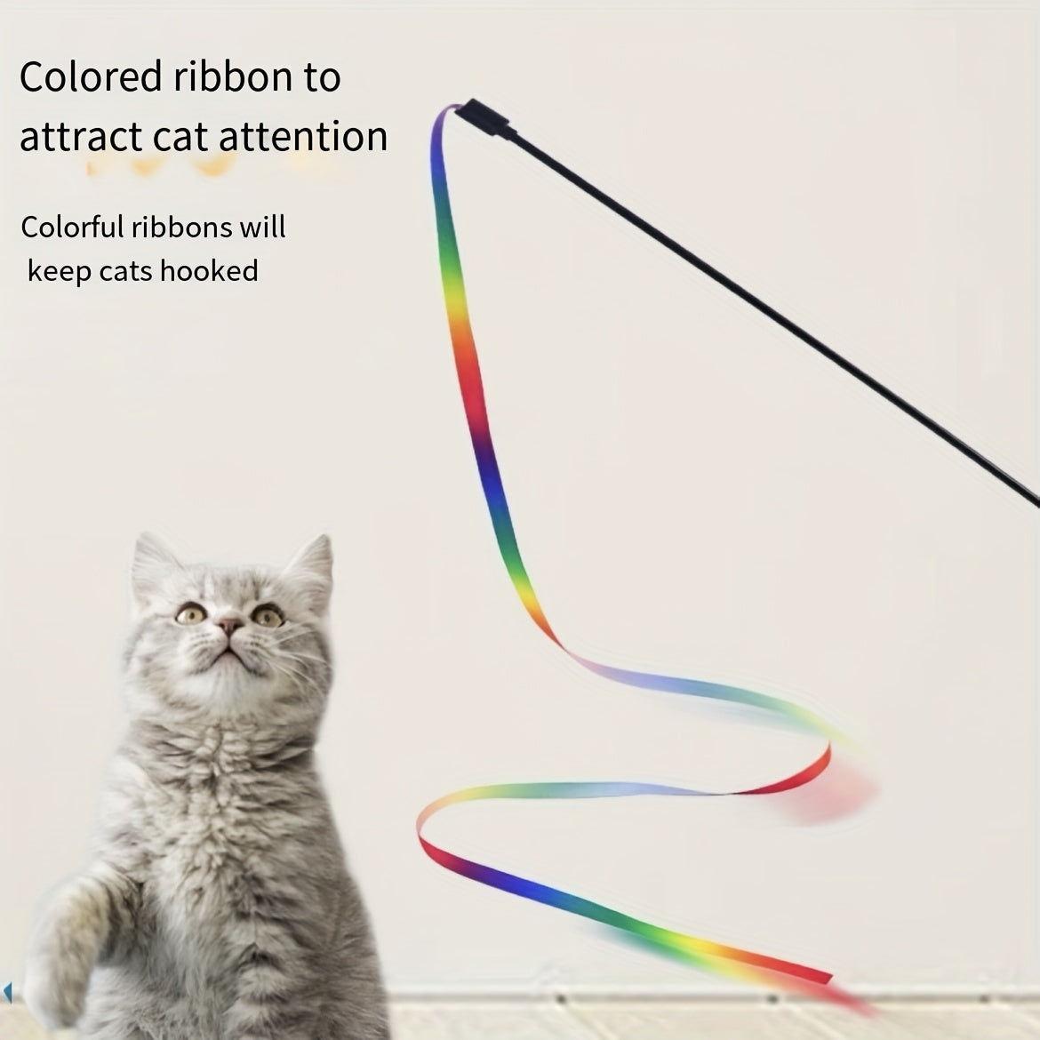 WhiskerWand - Colorful Teaser Stick for Playful Cats | elesira