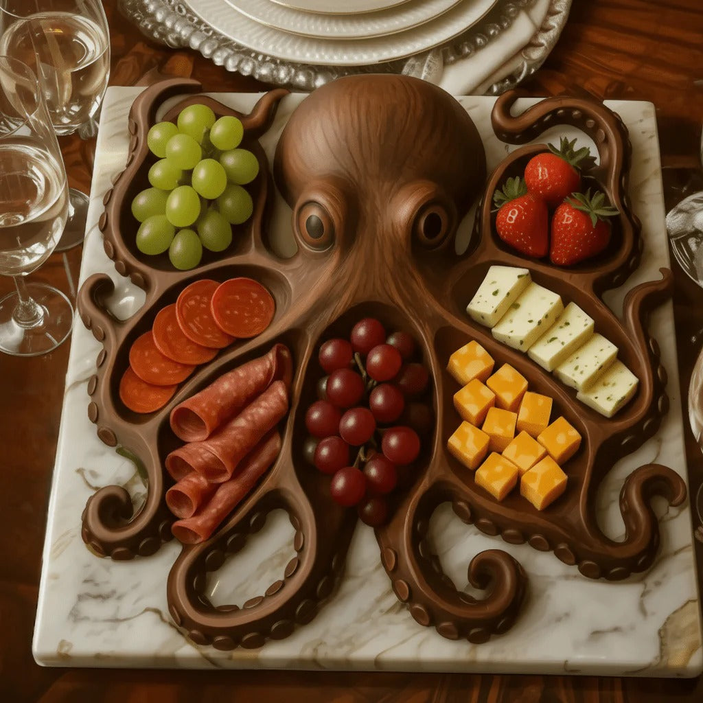 Snack Tray - Solid Wood Platter - Animal Motif - NaturKueche | elesira