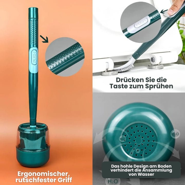 Wall-Mounted Toilet Brush with Integrated Spray Feature | elesira