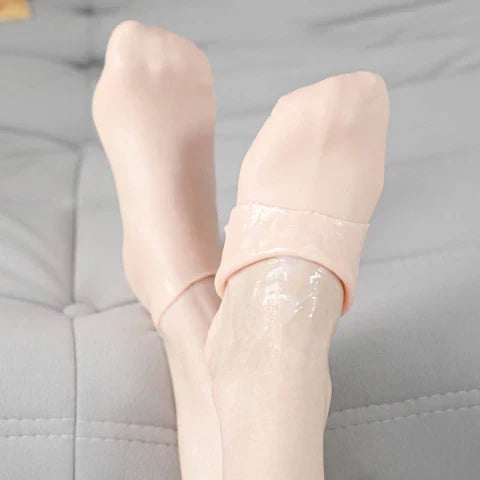 Chaussettes en silicone VeluxeSilk | Profitez d’une douceur toute la journée et dites adieu aux douleurs aux pieds | elesira