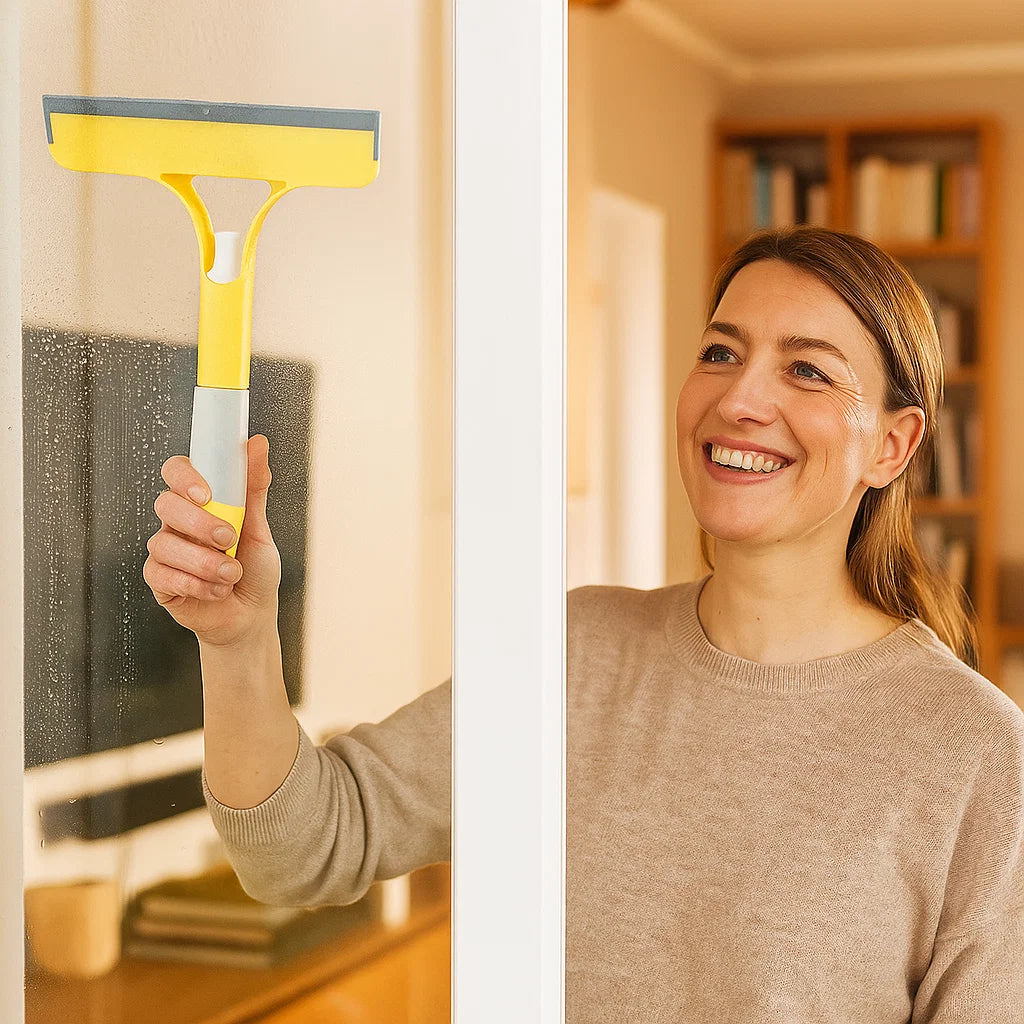 Limpiacristales con pulverizador integrado – herramienta de limpieza sin marcas | elesira