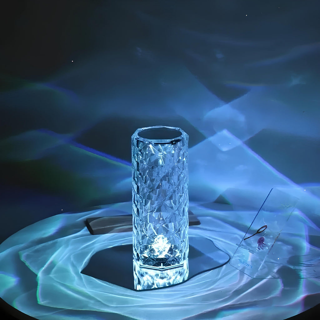 RadiantGlow-kristallen aanraaklamp – Dimbare ledverlichting met kleurwisseling | elesira