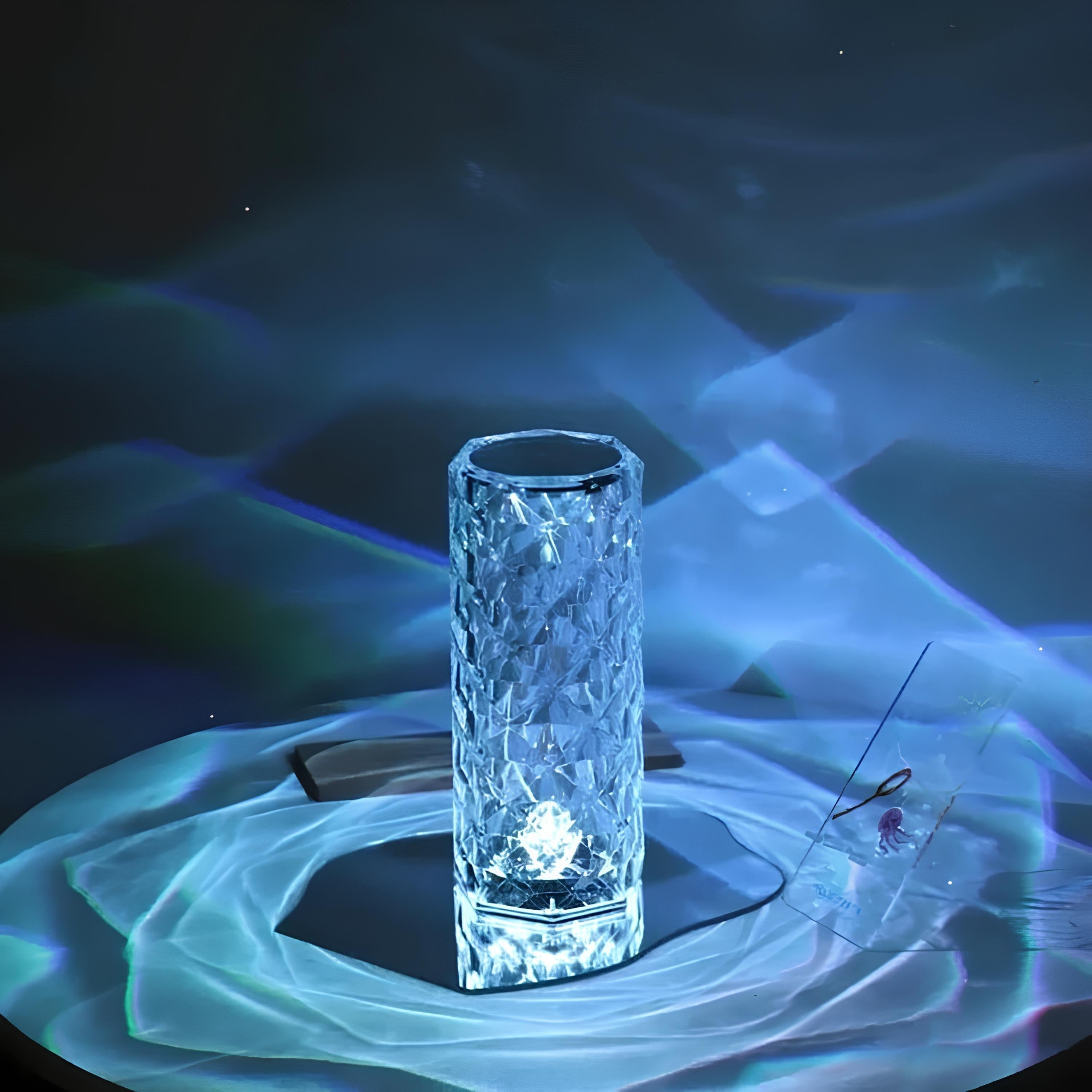 RadiantGlow-kristallen aanraaklamp – Dimbare ledverlichting met kleurwisseling | elesira
