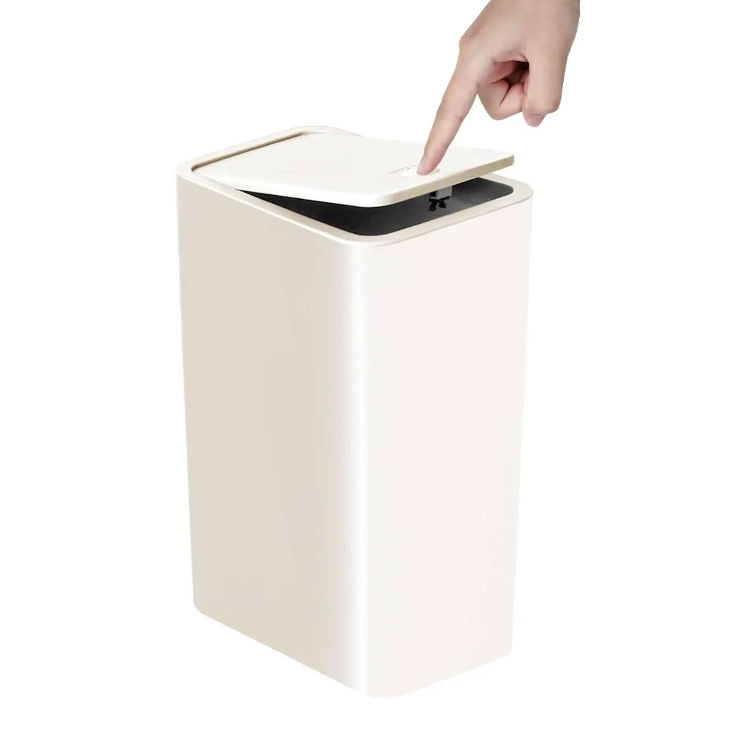 Slim Top Trash Bin 10L - Space-Saving Design | elesira