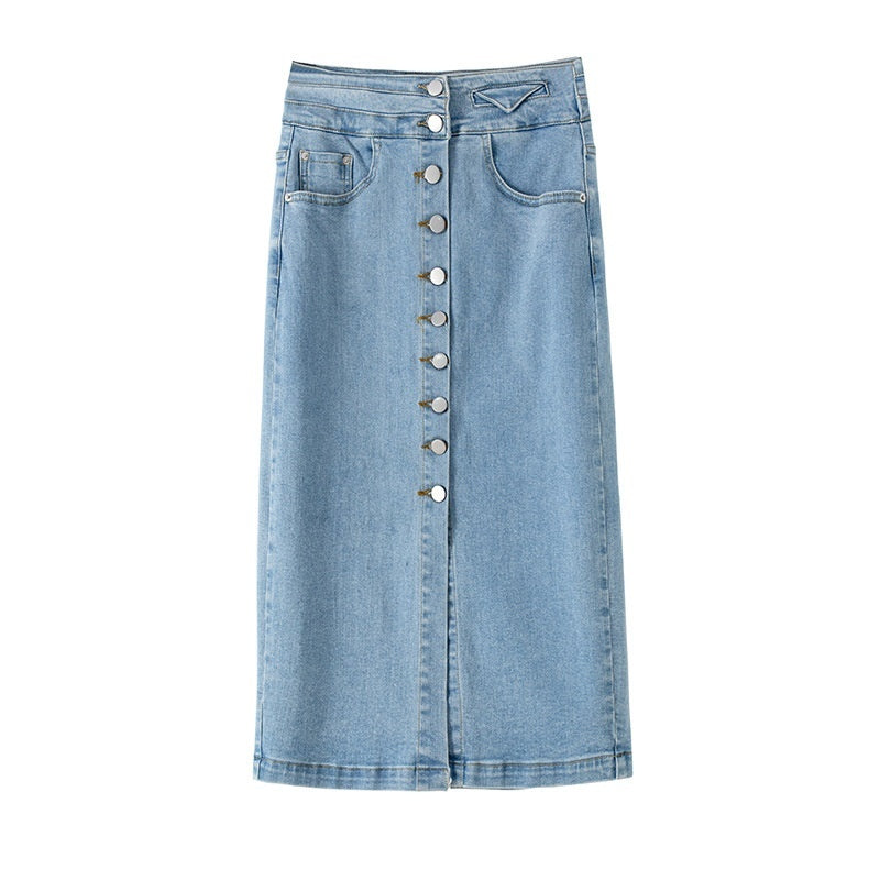 Jupe Denim — Midi Boutonnée Classique & Structurée