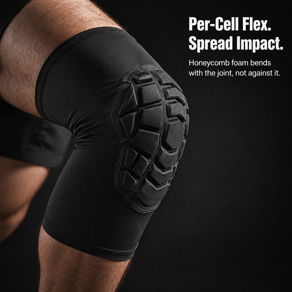 VibraGuard Honeycomb Compression Sleeves | Cushion Each Fall, Dash, and Crossover | elesira