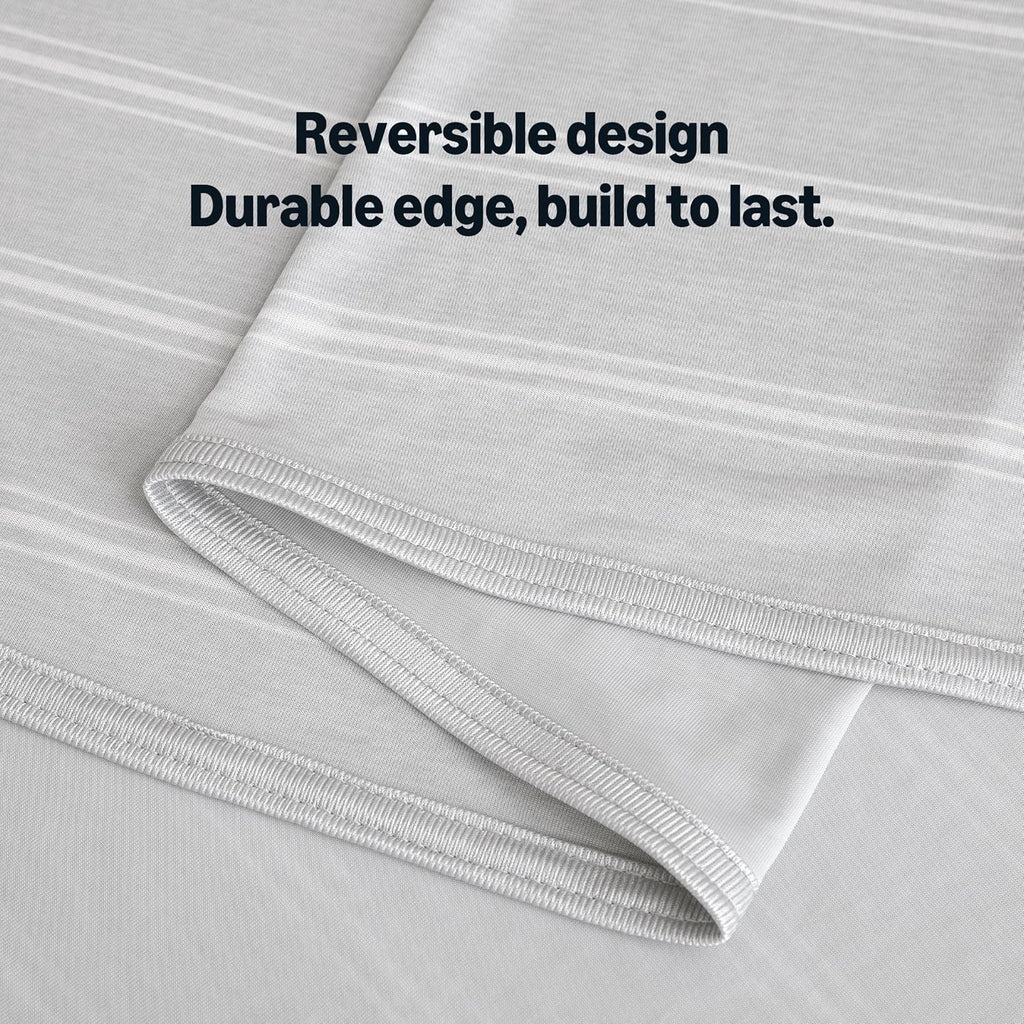 Cozy Comfort Striped Cooling Throw For Hot Sleepers Reversible - Elesira