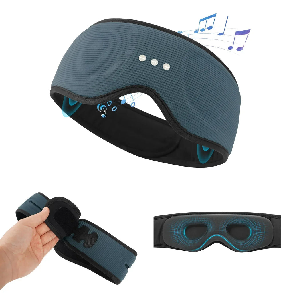 قناع نوم Comfort Sleep من رغوة الذاكرة مع موسيقى لاسلكية عبر Bluetooth - إليسيرا