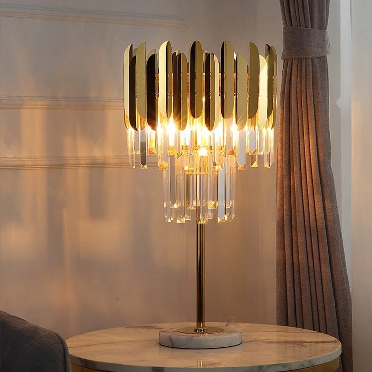 Křišťálová podlahová a stolní lampa Ivy | elesira