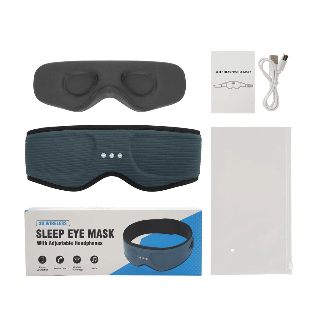 قناع نوم Comfort Sleep من رغوة الذاكرة مع موسيقى لاسلكية عبر Bluetooth - إليسيرا