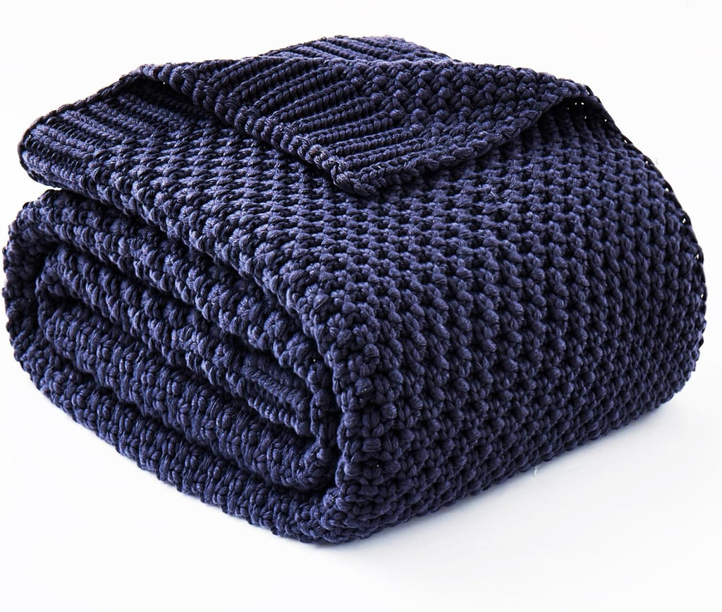 Cozy Comfort Weighted Knitted Blanket With Cooling Microfiber For All Season Relaxation - Elesira