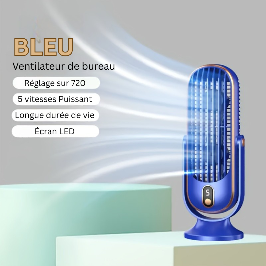 Versatile Airflow Fan - Dual Motor, 720° Pivot, USB Rechargeable & Whisper Quiet for Unmatched Comfort Anywhere | elesira