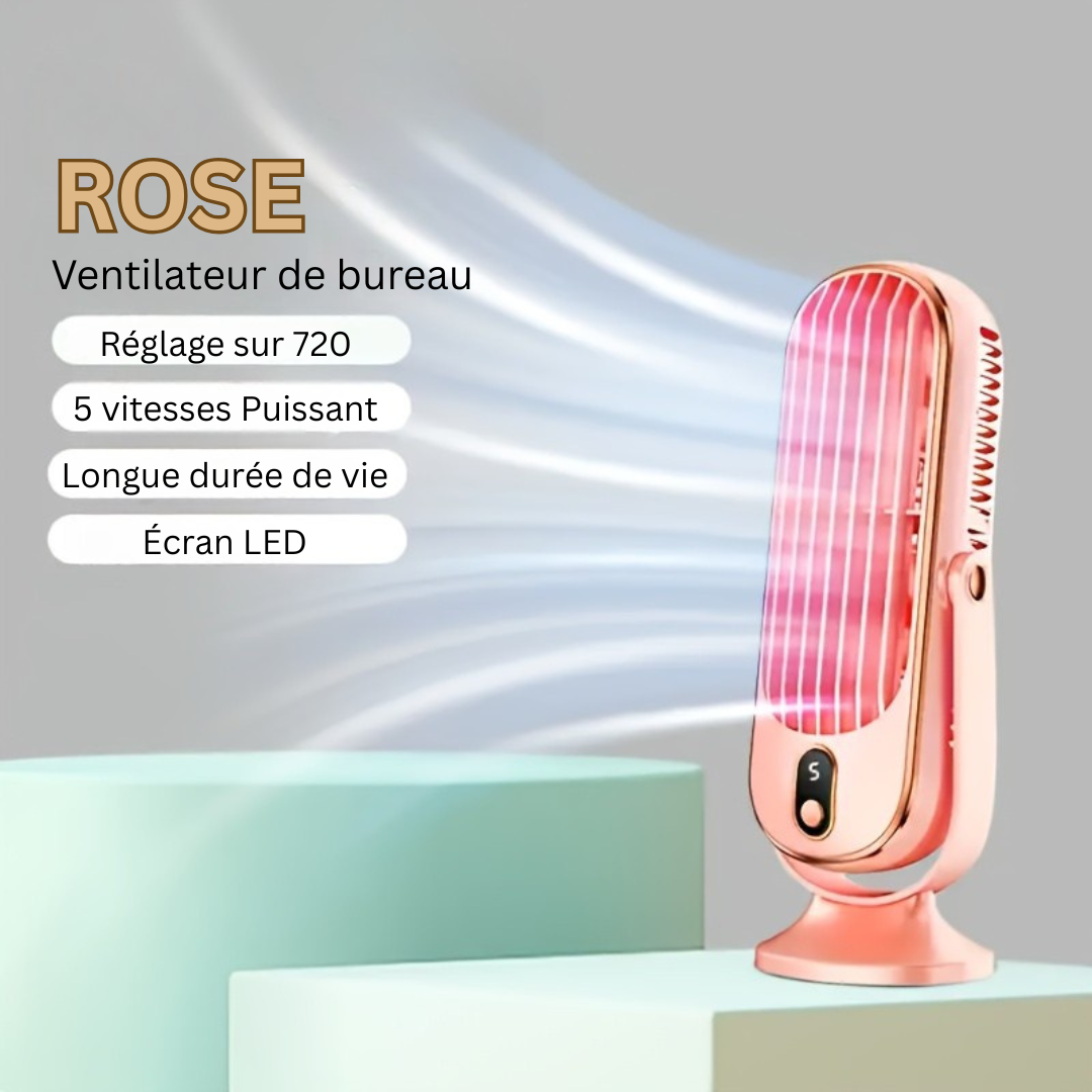 Versatile Airflow Fan - Dual Motor, 720° Pivot, USB Rechargeable & Whisper Quiet for Unmatched Comfort Anywhere | elesira