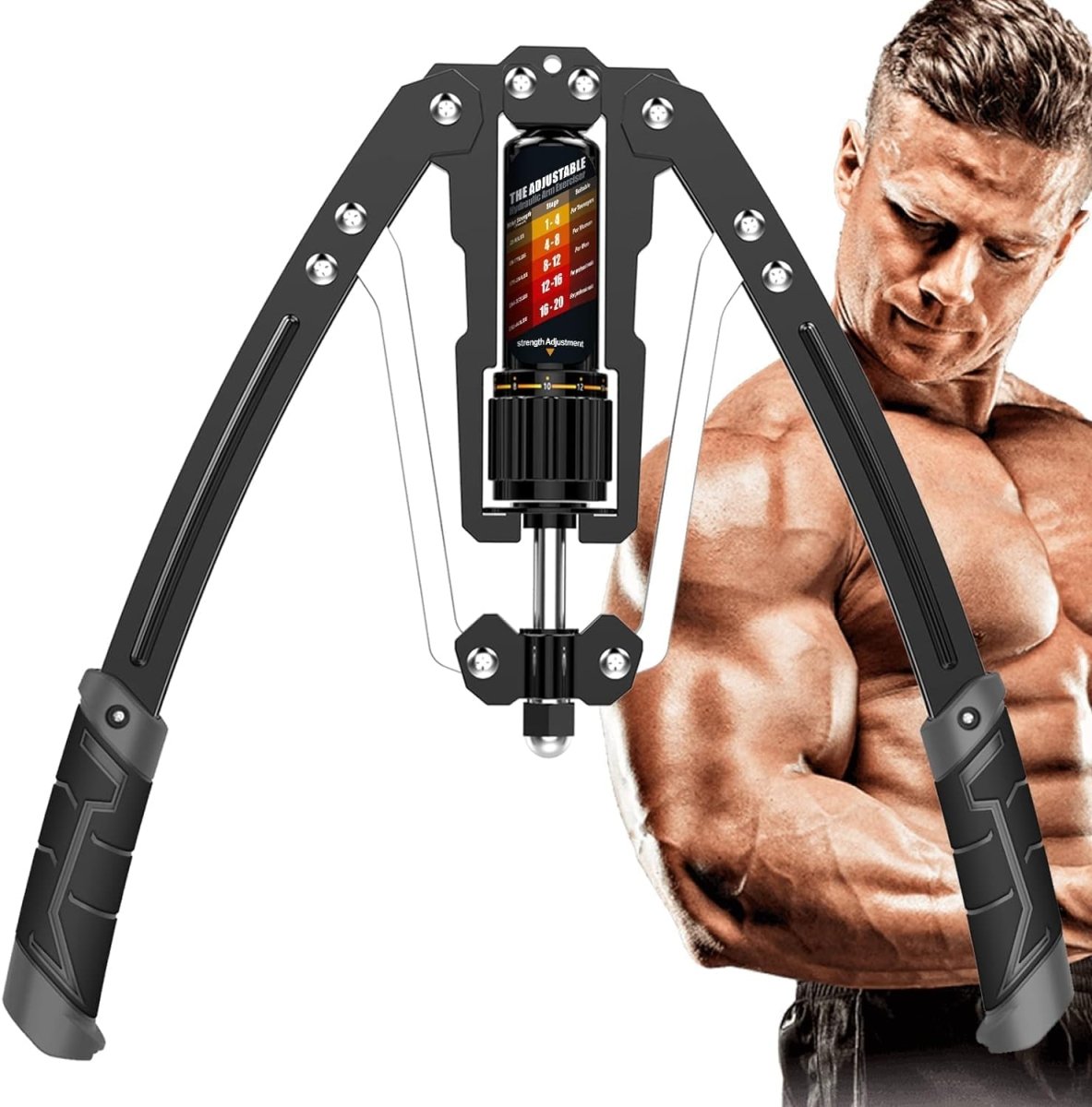 Armtrainer für den Oberkörper mit hydraulischem Widerstand, verstellbar von 10–200 kg – Elesira