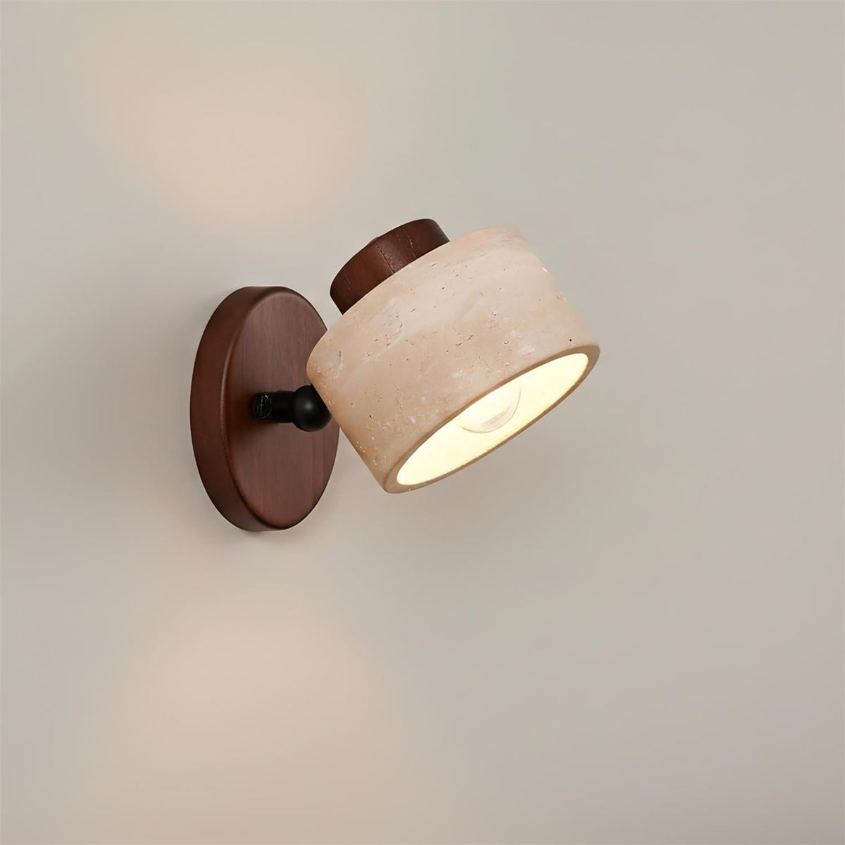 Versatile Indoor/Outdoor Sconce - Elegant Stone & Wood Finish | elesira
