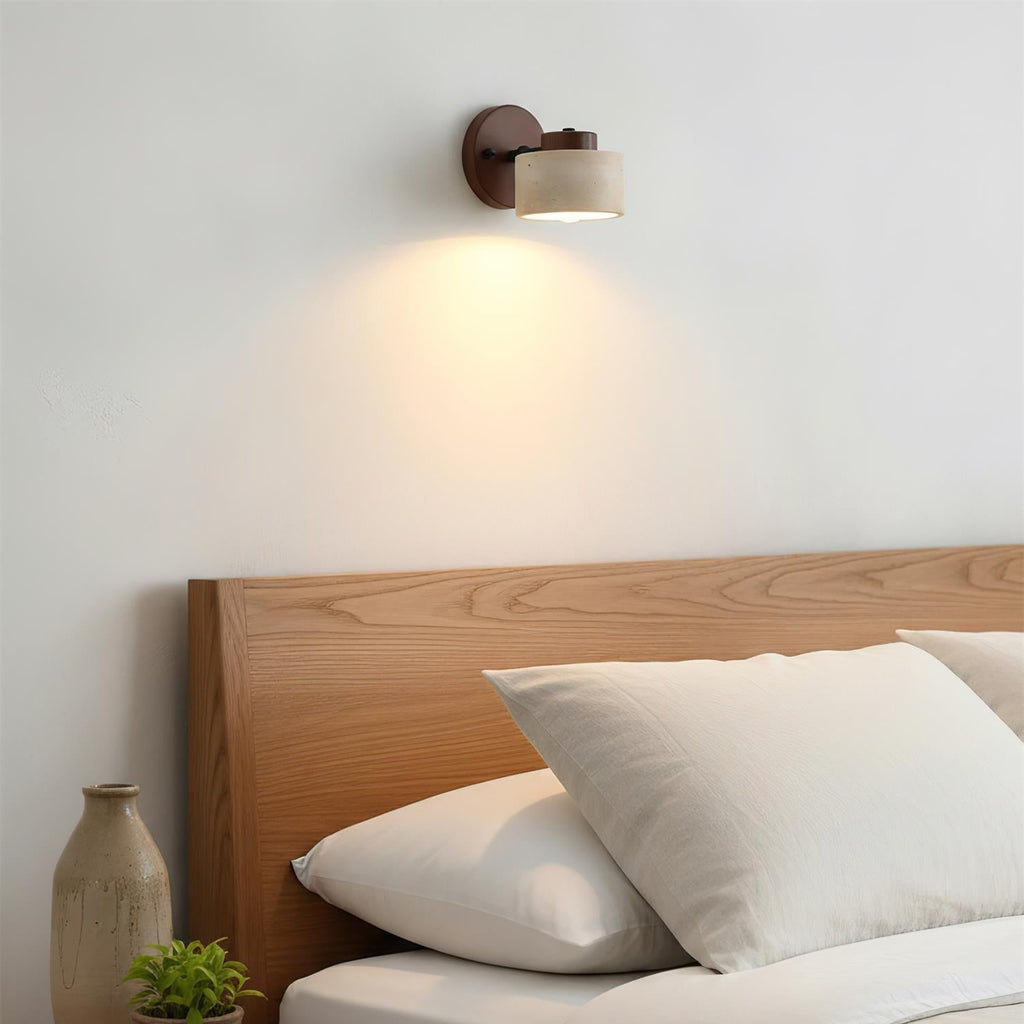 Versatile Indoor/Outdoor Sconce - Elegant Stone & Wood Finish | elesira