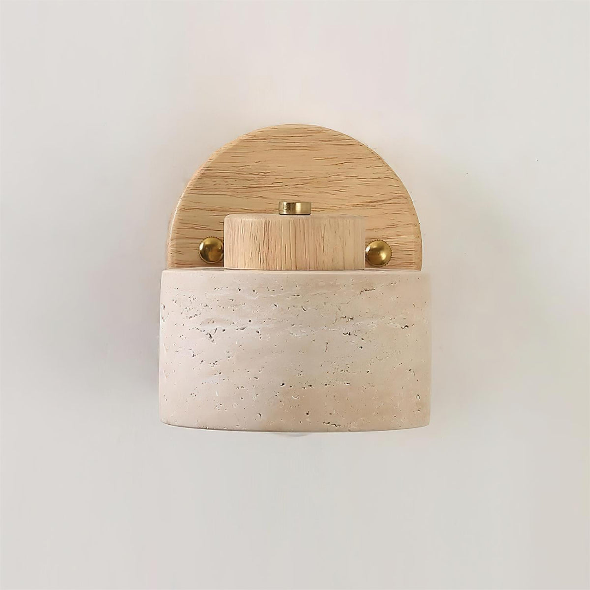 Versatile Indoor/Outdoor Sconce - Elegant Stone & Wood Finish | elesira