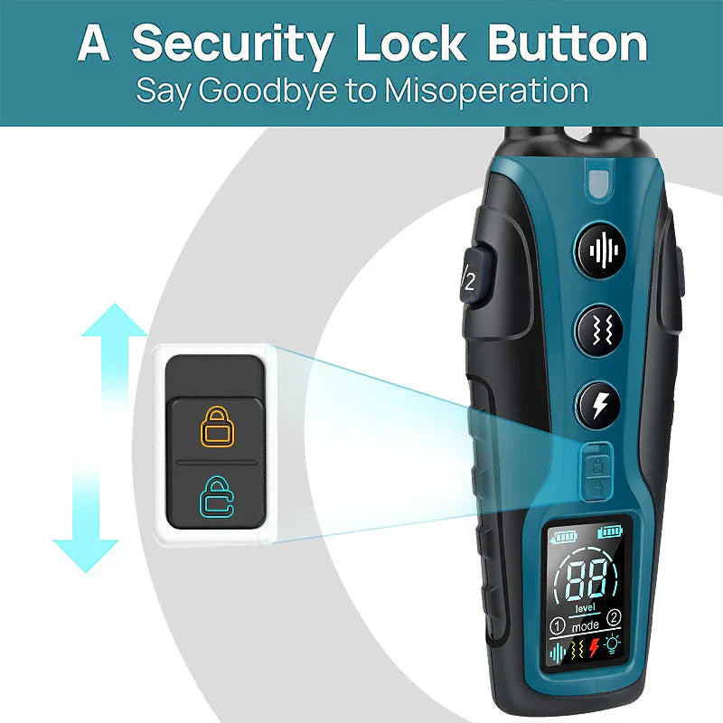 Remote Collar For Dog Training With 2000 Meter Range And Waterproof - Elesira