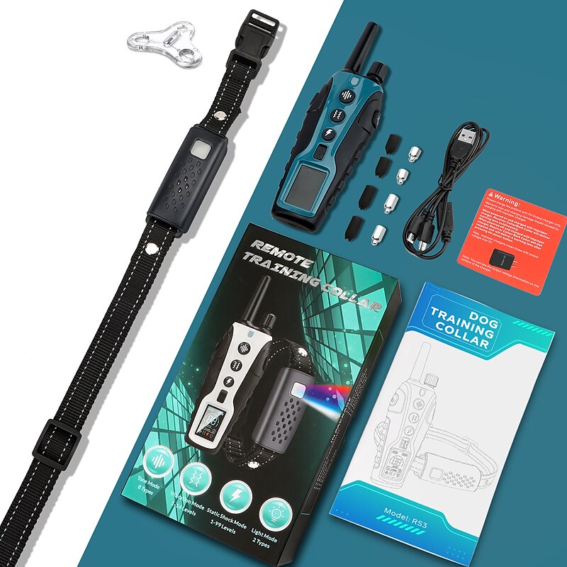 Remote Collar For Dog Training With 2000 Meter Range And Waterproof - Elesira