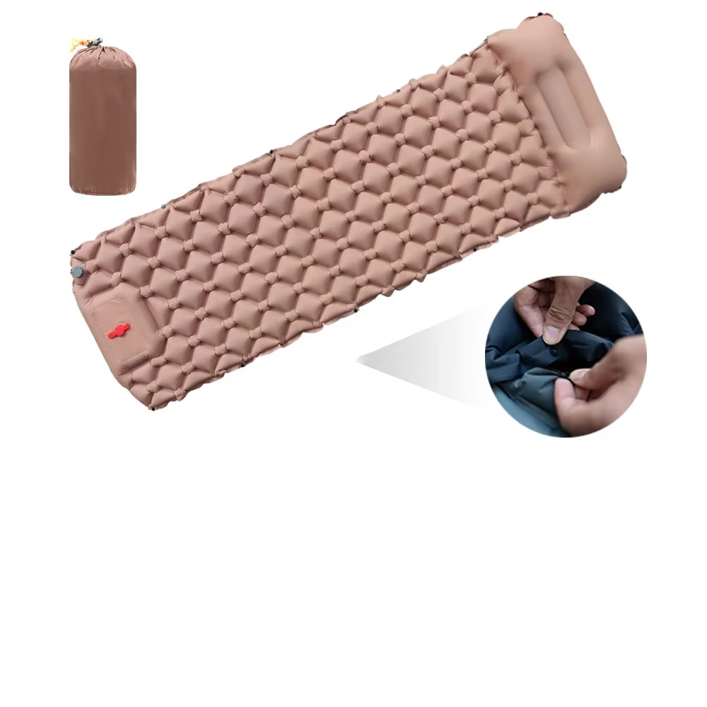 Adventure Ready Inflatable Camping Pad With Built In Pillow For Comfort - Elesira