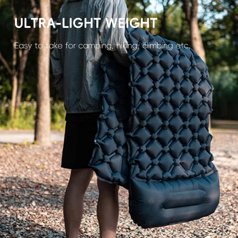 Adventure Ready Inflatable Camping Pad With Built In Pillow For Comfort - Elesira