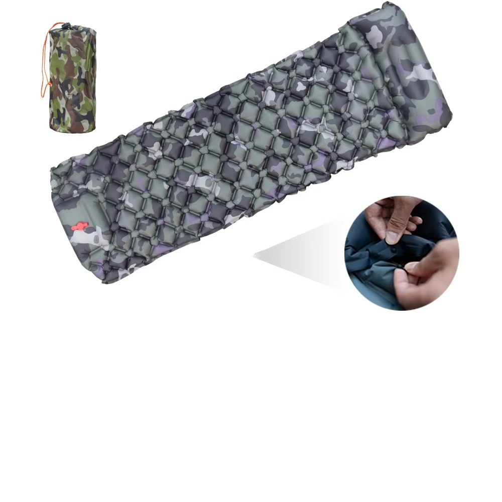 Adventure Ready Inflatable Camping Pad With Built In Pillow For Comfort - Elesira