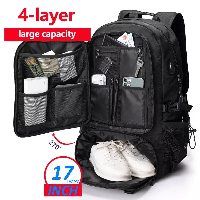 Adventure Ready Large-Capacity Water-Resistant Hiking Backpack For Camping - Elesira