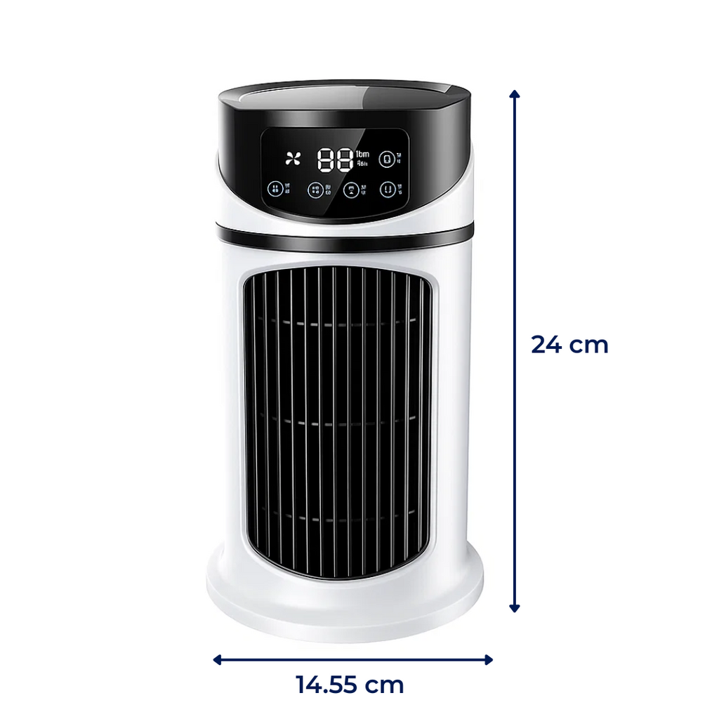 Aeromist USB-drevet luftfugter og luftkøler til skrivebord eller hjem med hurtig køling – Elesira