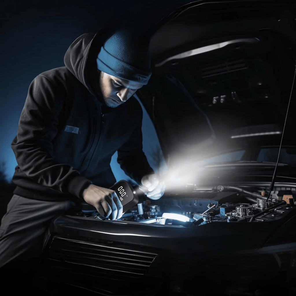 AirSwift Pro compacte elektrische pomp met ledlamp en meerdere mondstukken - Elesira