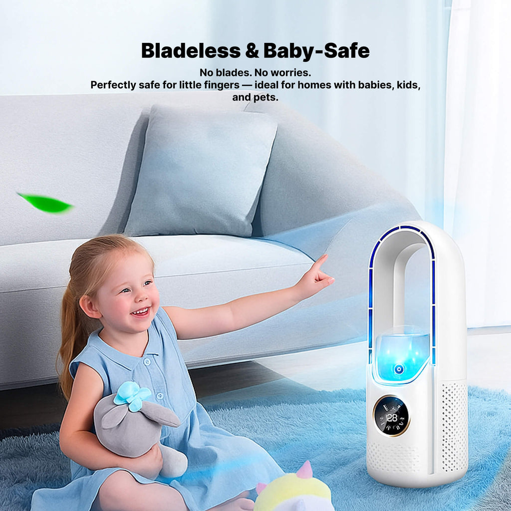 WhisperCool draagbare aircooler zonder bladen: perfect voor elke ruimte | elesira