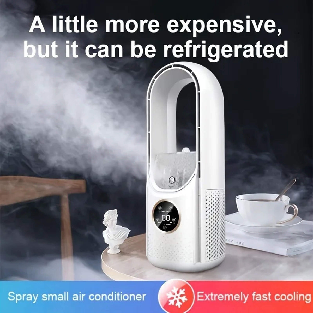WhisperCool draagbare aircooler zonder bladen: perfect voor elke ruimte | elesira
