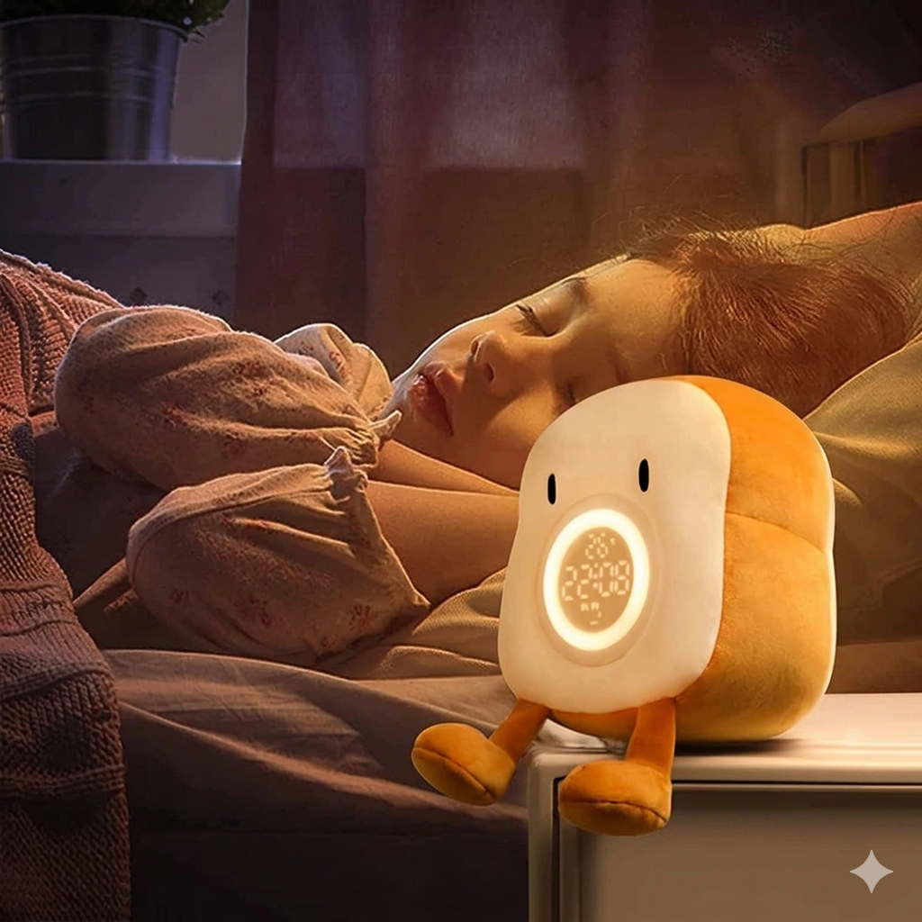 SnuggleGlow Rechargeable LED Alarm Clock & Night Light | elesira