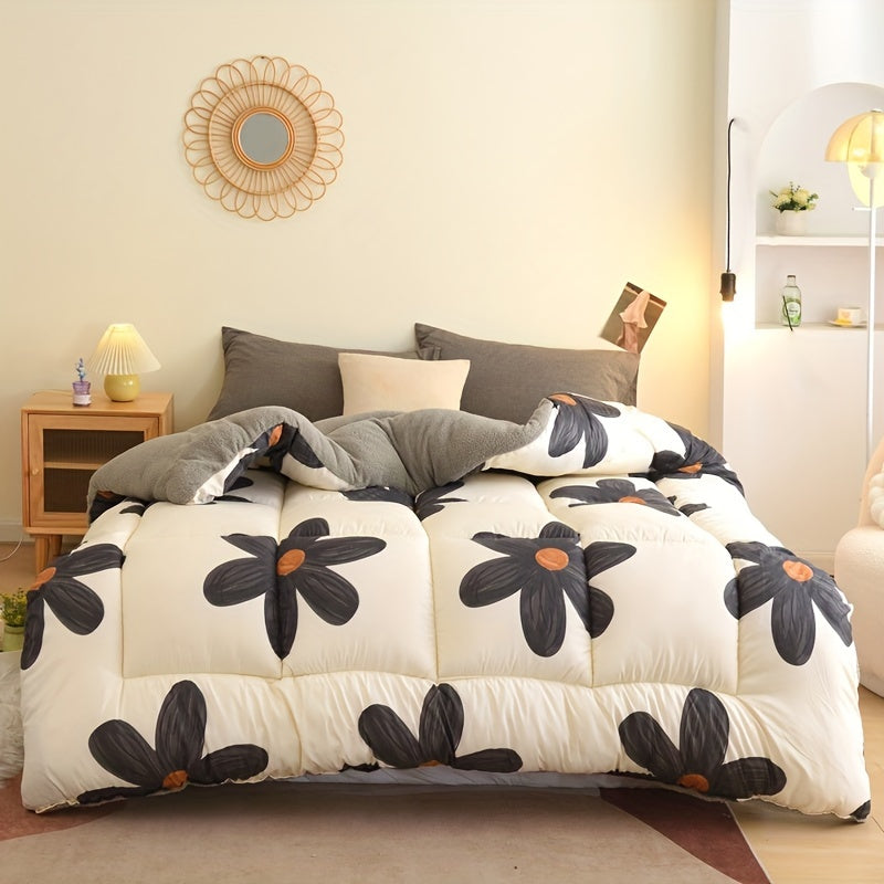 Year-Round Duvet Insert With Soft Down-Alternative Fill And Geometric Pattern - Elesira