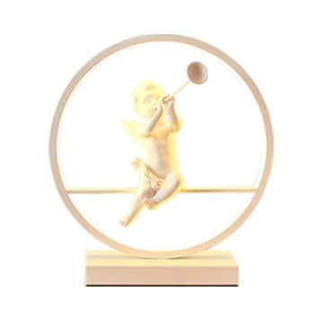 GuardianGlow - Angel Doll Table Lamp | elesira