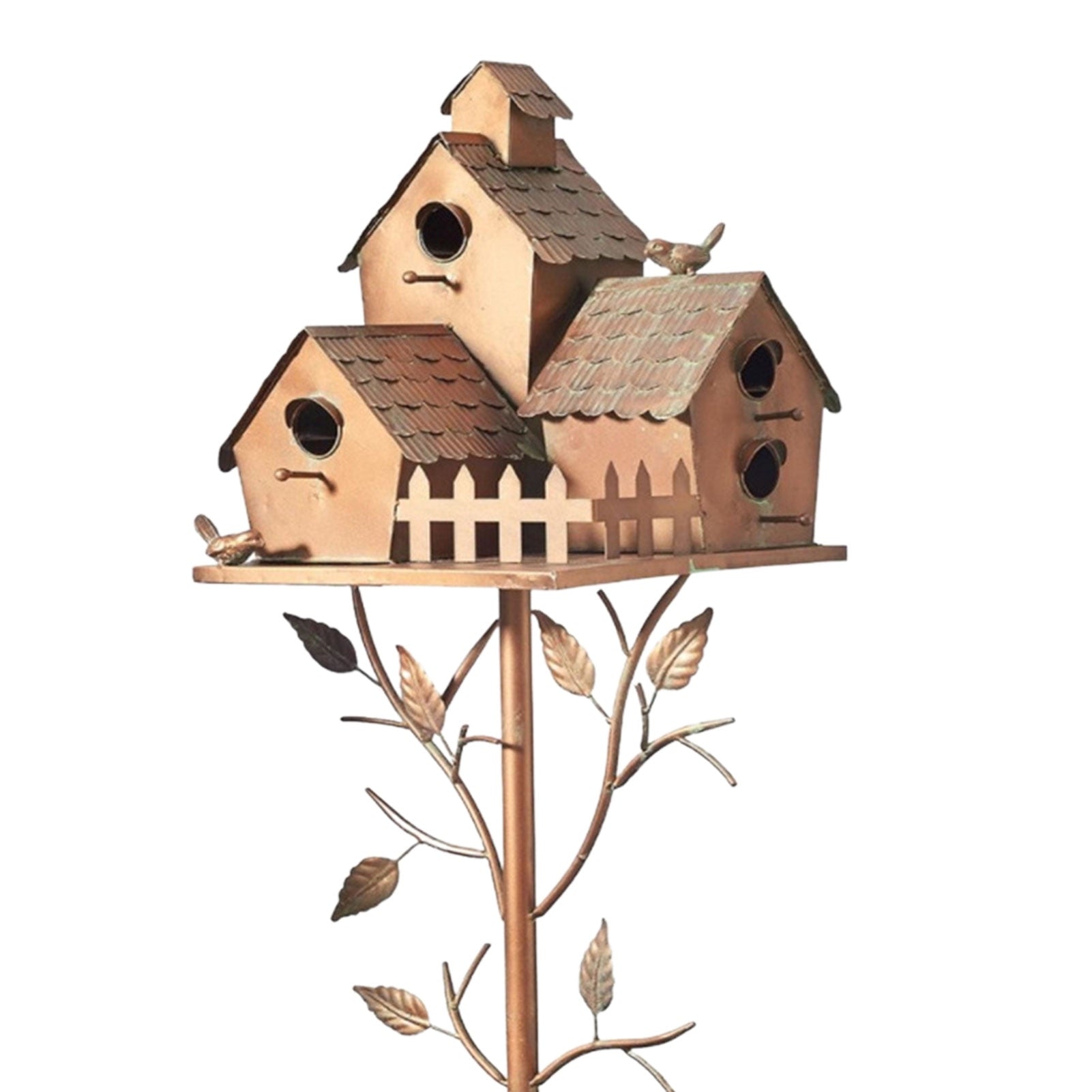 Artistic Metal Birdhouse Garden Stake With Unique Design For Outdoor Decor - Elesira