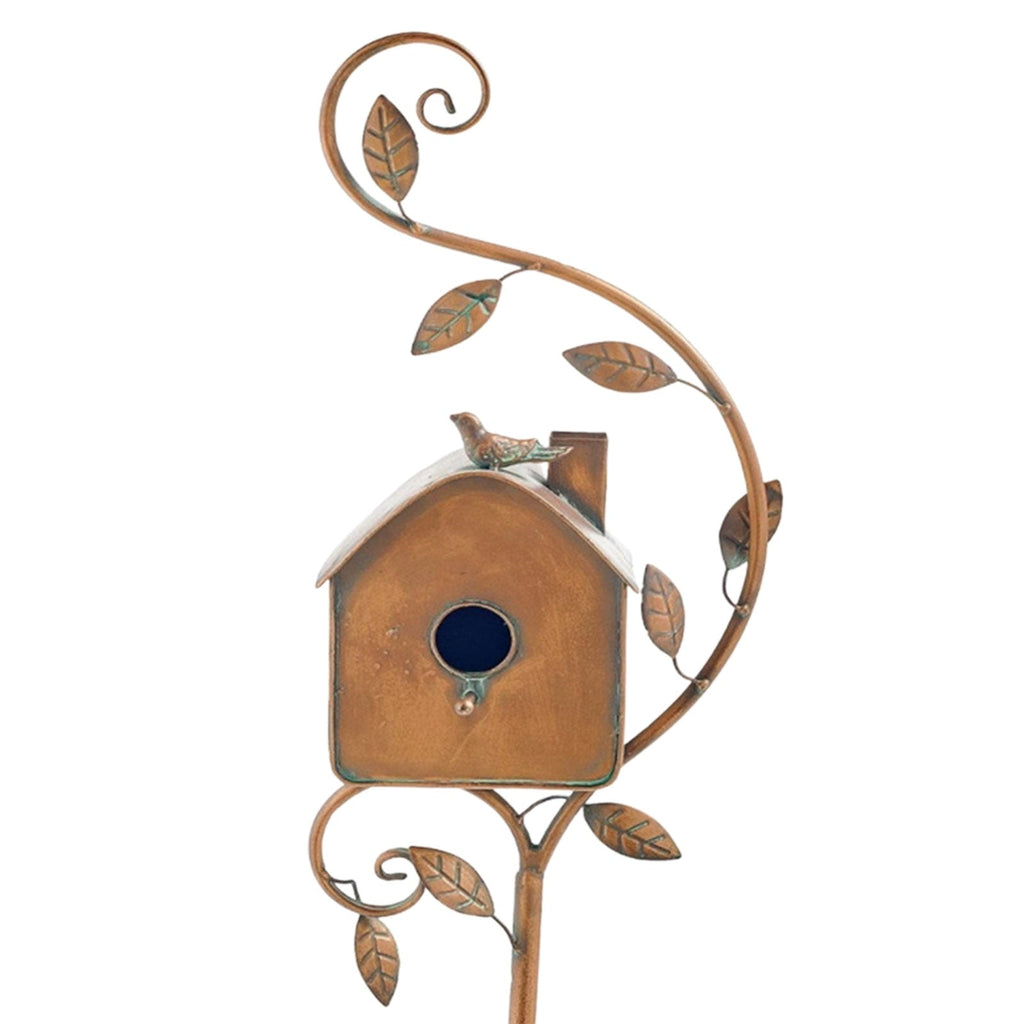 Artistic Metal Birdhouse Garden Stake With Unique Design For Outdoor Decor - Elesira