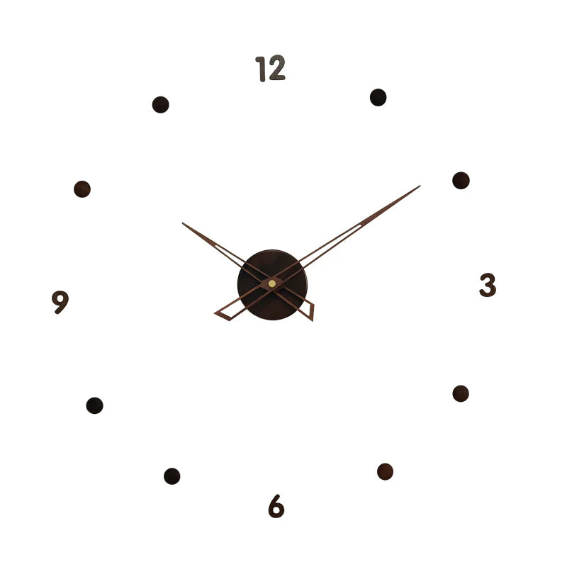 Moderne minimalistische 3D-wandklok met stil kwartsuurwerk voor eigentijdse decoratie - Elesira